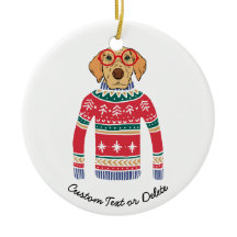醜いおもしろいクリスマスセーター、眼鏡をかけている犬