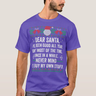 醜いおもしろいクリスマスセー親愛ターサンタクロース Tシャツ