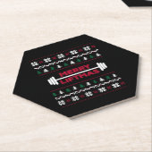 醜いおもしろいクリスマスリフティングジムグラフィック –  ペーパーコースター (アングル)