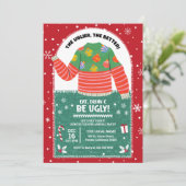 醜いおもしろいセーターのクリスマスパーティー 招待状 (スタンド正面)
