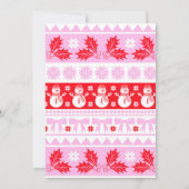 醜いおもしろいセータークリスマスパーティー&スノーフレーク 招待状 (裏面)