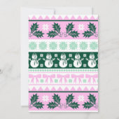 醜いおもしろいセータークリスマスパーティー&スノーフレーク 招待状 (裏面)