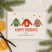 醜いおもしろいセータークリスマスホリデーカード シーズンカード