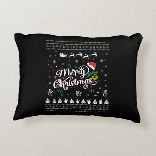 醜いおもしろいメリークリスマス アクセントクッション (裏面)