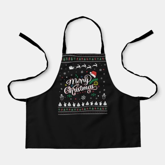 醜いおもしろいメリークリスマス エプロン (正面)