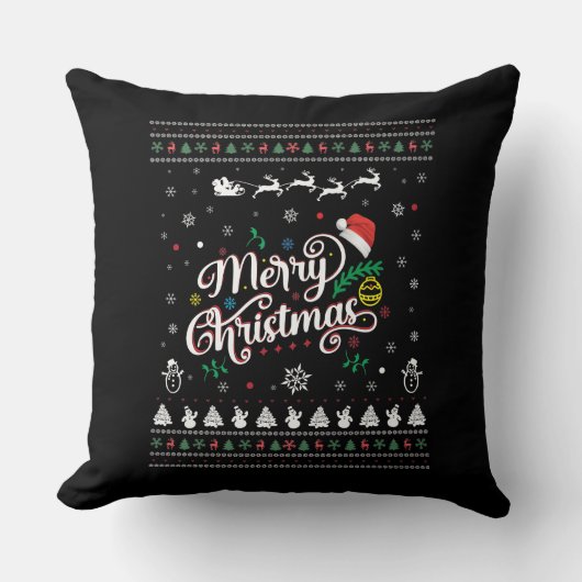 醜いおもしろいメリークリスマス クッション (正面)