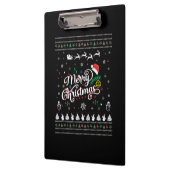 醜いおもしろいメリークリスマス クリップボード (左)