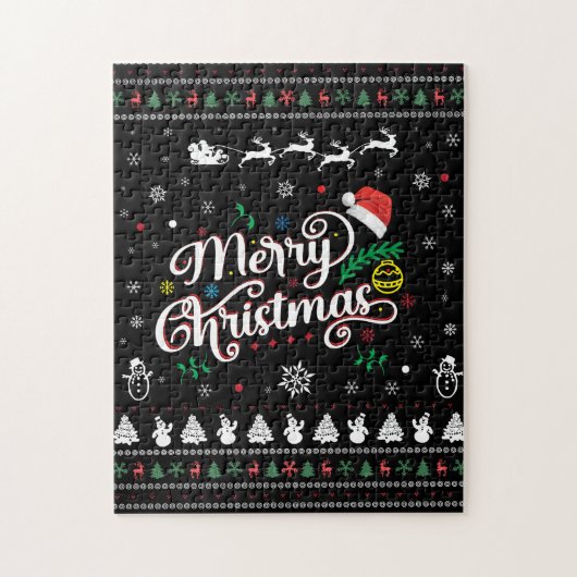 醜いおもしろいメリークリスマス ジグソーパズル (縦)