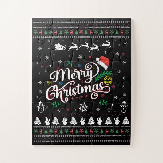 醜いおもしろいメリークリスマス ジグソーパズル (縦)