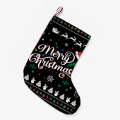 醜いおもしろいメリークリスマス スモールクリスマスストッキング (正面 (吊り時))