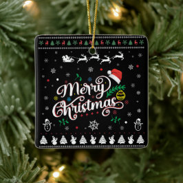 醜いおもしろいメリークリスマス セラミックオーナメント