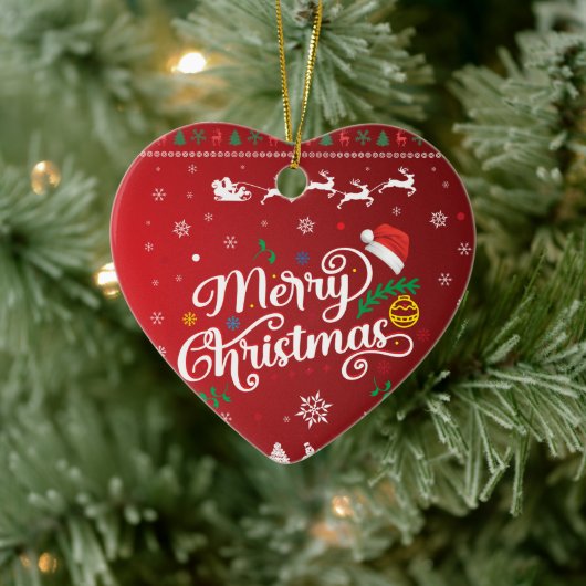 醜いおもしろいメリークリスマス セラミックオーナメント (ツリー)