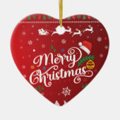 醜いおもしろいメリークリスマス セラミックオーナメント (正面)