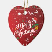 醜いおもしろいメリークリスマス セラミックオーナメント (左)