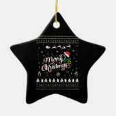 醜いおもしろいメリークリスマス セラミックオーナメント (正面)