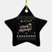 醜いおもしろいメリークリスマス セラミックオーナメント (裏面)