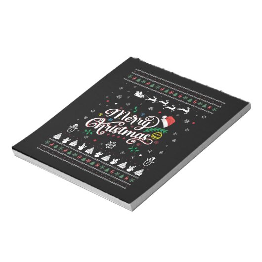 醜いおもしろいメリークリスマス ノートパッド (回転)