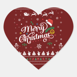 醜いおもしろいメリークリスマス ハートシール