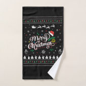 醜いおもしろいメリークリスマス バスタオルセット (ハンドタオル)