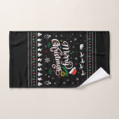 醜いおもしろいメリークリスマス バスタオルセット (ハンドタオル)