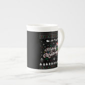 醜いおもしろいメリークリスマス ボーンチャイナマグカップ (正面右)