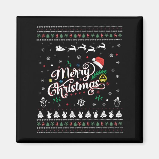 醜いおもしろいメリークリスマス マグネット (正面)
