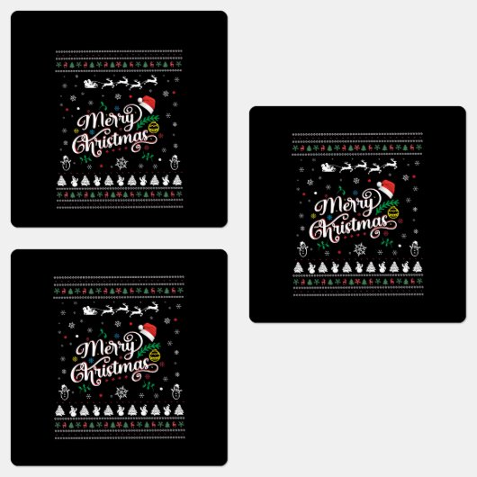 醜いおもしろいメリークリスマス ラベル (グループ)