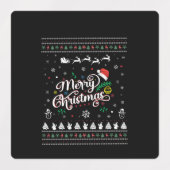 醜いおもしろいメリークリスマス ラベル (デザイン1)