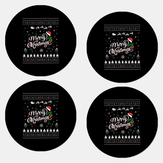 醜いおもしろいメリークリスマス ラベル (グループ)
