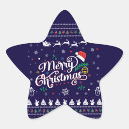 醜いおもしろいメリークリスマス 星シール