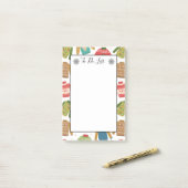 醜いが可愛い醜いクリスマスセーターのリストを行う ポストイット (デスク上)