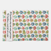 醜いが可愛い醜いクリスマスセーター休日引用文 キッチンタオル (横)