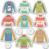 醜いが可愛い醜いクリスマスセーター3 シール (正面)
