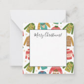 醜いが可愛い醜いクリスマスセーター ノートカード (正面)