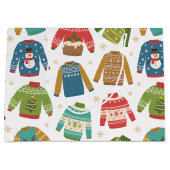 醜いが可愛い醜いクリスマスセーター ラージペーパーバッグ (正面)