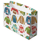 醜いが可愛い醜いクリスマスセーター ラージペーパーバッグ (裏面アングル)