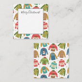 醜いけどかわいいクリスマススウェーター ホリデー ノートカード (正面/裏面)