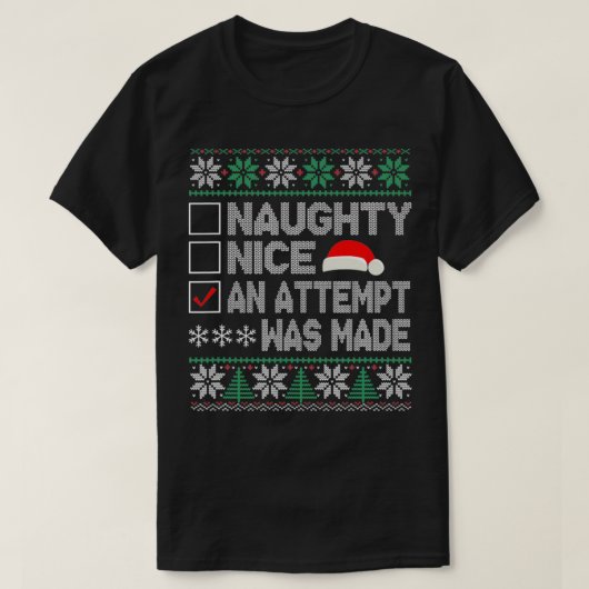 醜いけないクリスマス Tシャツ (デザイン正面)