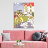 醜いアヒルのヴィンテージ童話 キャンバスプリント (インサイチュ (リビング))