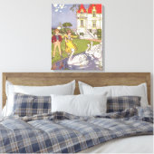 醜いアヒルのヴィンテージ童話 キャンバスプリント (インサイチュ (寝室))