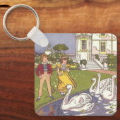 醜いアヒルのヴィンテージ童話 キーホルダー (正面)