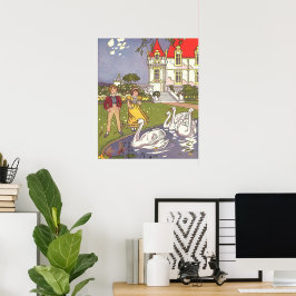 醜いアヒルのヴィンテージ童話 ポスター