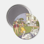 醜いアヒルのヴィンテージ童話 マグネット (正面/裏面)