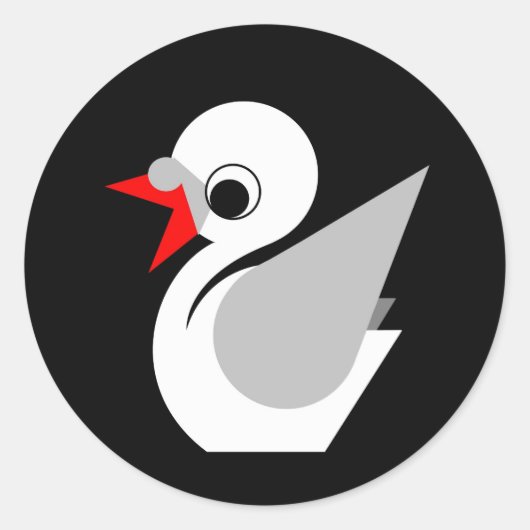 醜いアヒル ラウンドシール (正面)