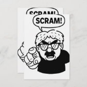 醜いアメリカのグリーティングカード – SCRAM! サンキューカード (正面/裏面)