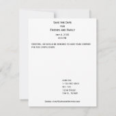 醜いイグアナのシルエット写真遊の日付 招待状 (裏面)