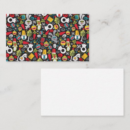 醜いクリスマスおよび明けましておめでとう プレイスカード (正面/裏面)