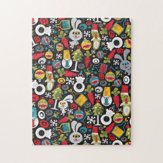 醜いクリスマスと幸せな新年 ジグソーパズル (縦)