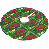 醜いクリスマスのクランプスの子ビクトリアンども ブラッシュドポリエステルツリースカート (アングル)