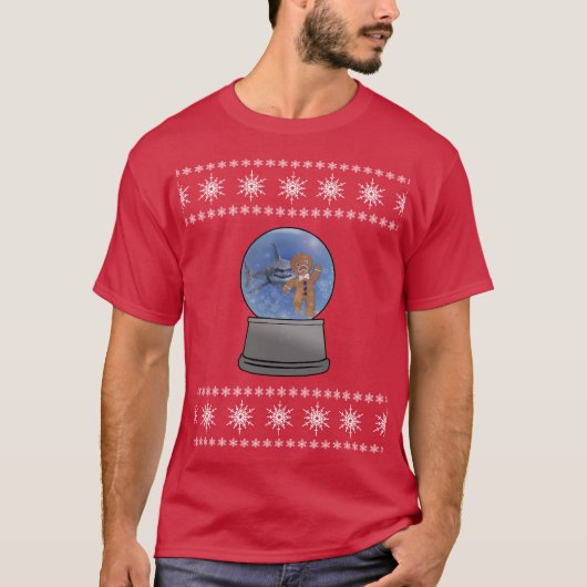 醜いクリスマスのスノーグローブ Tシャツ (正面)